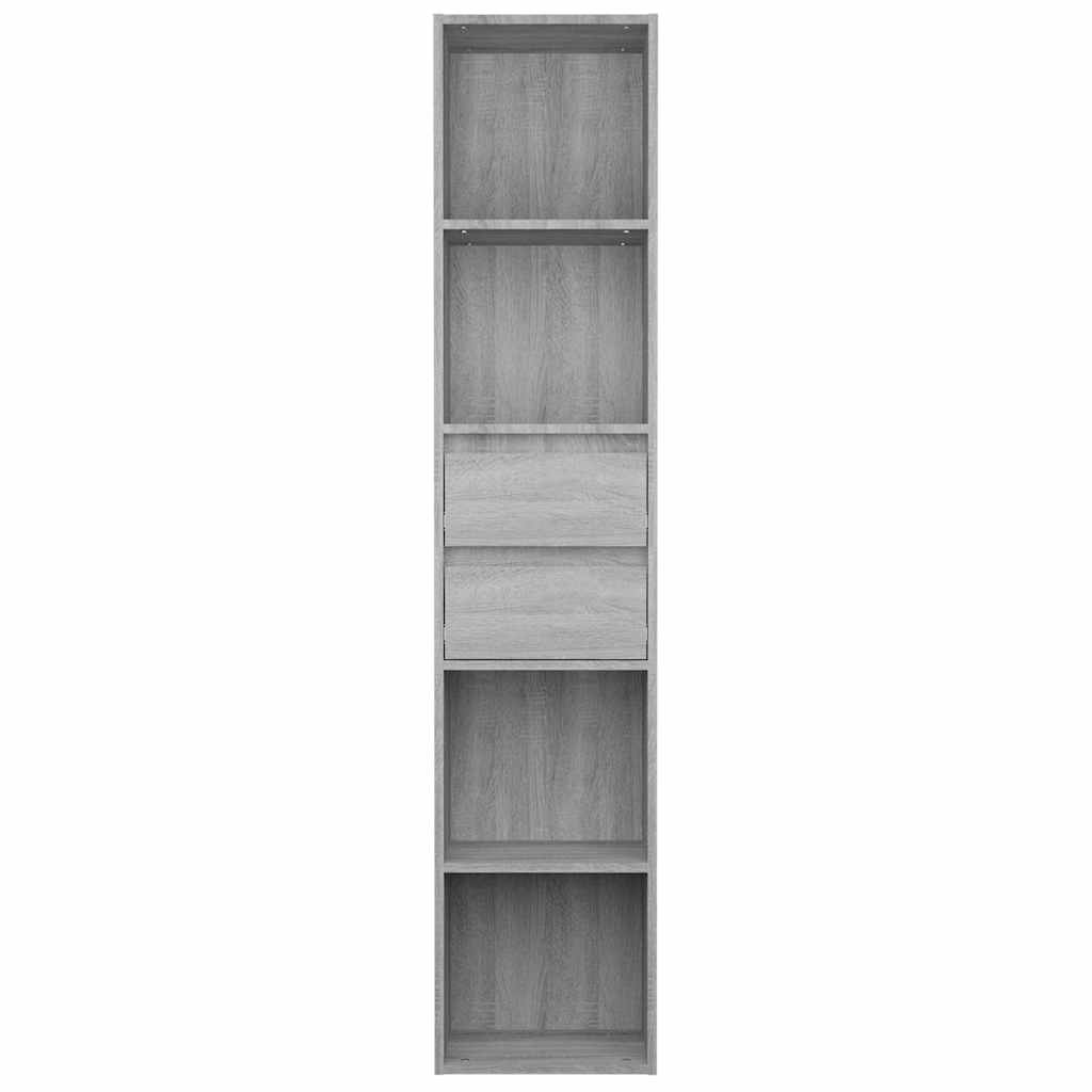 Vidaxl boekenkast 36x30x171 cm bewerkt hout grijs sonoma eikenkleurig