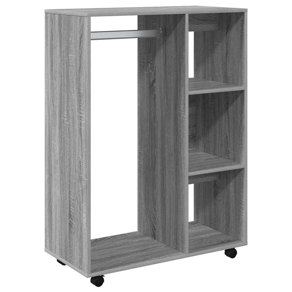 Vidaxl kledingkast 80x40x110 cm bewerkt hout grijs sonoma eikenkleurig