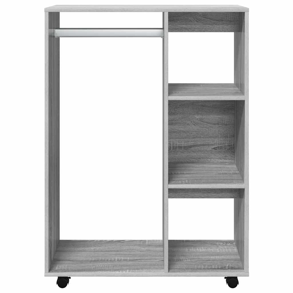 Vidaxl kledingkast 80x40x110 cm bewerkt hout grijs sonoma eikenkleurig