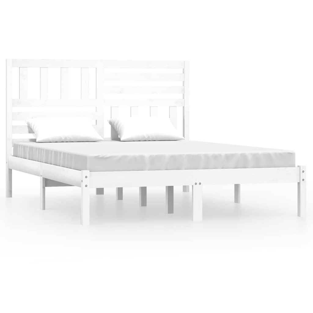 Vidaxl bedframe massief grenenhout wit 140x200 cm