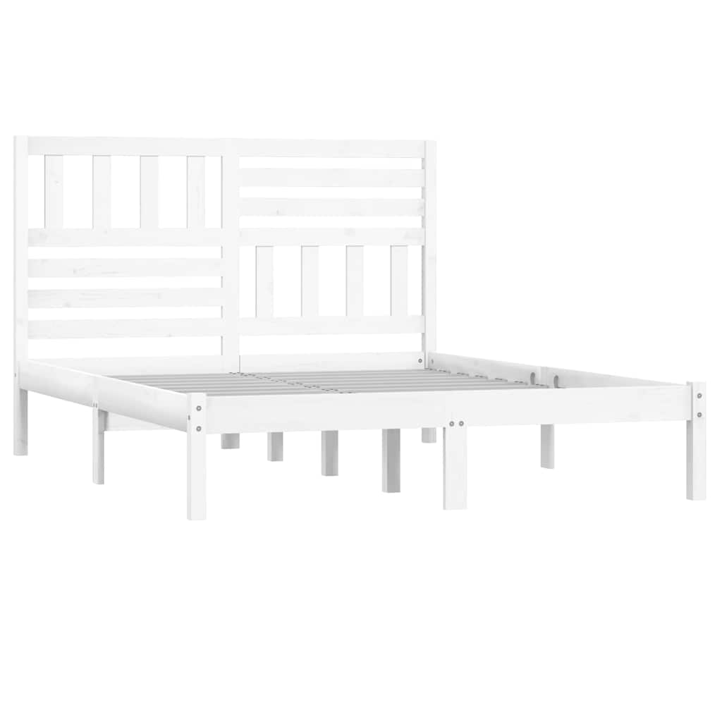Vidaxl bedframe massief grenenhout wit 140x200 cm