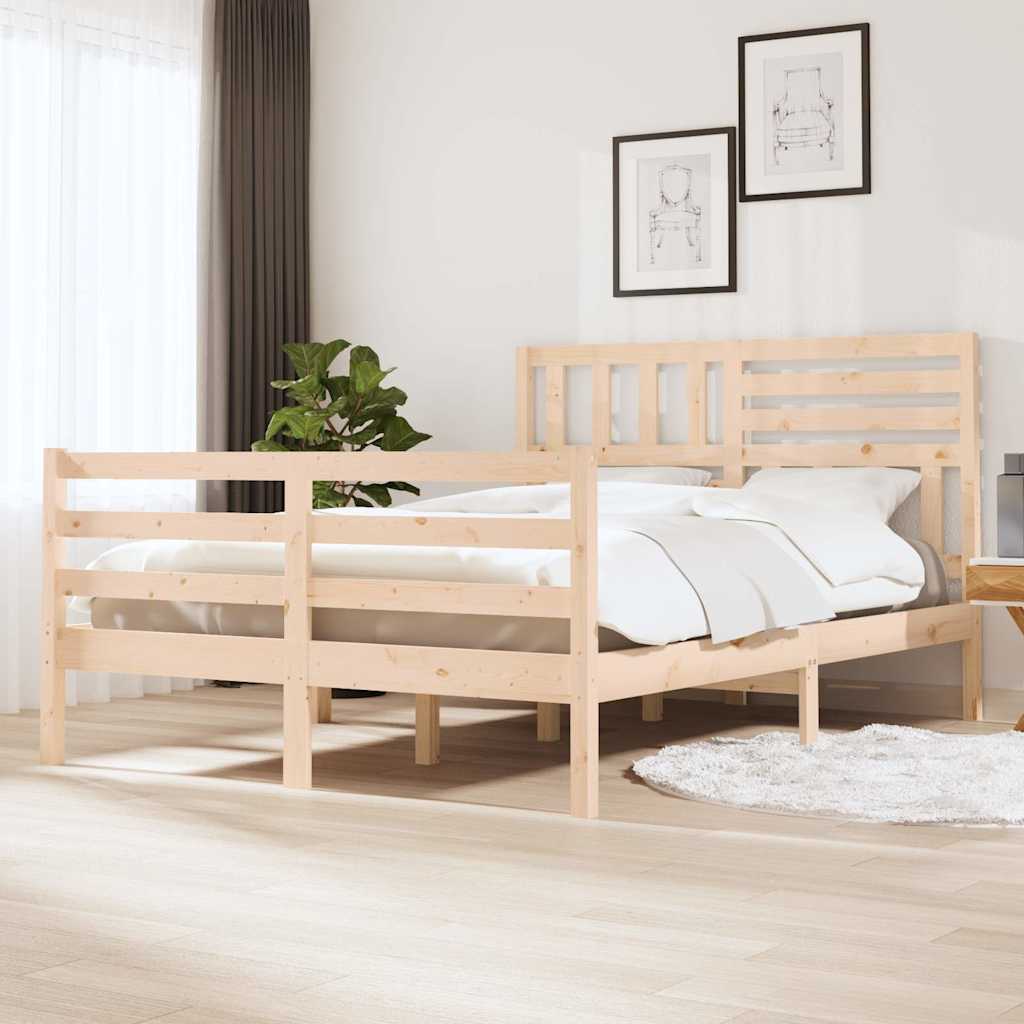 Vidaxl bedframe massief hout 150x200 cm
