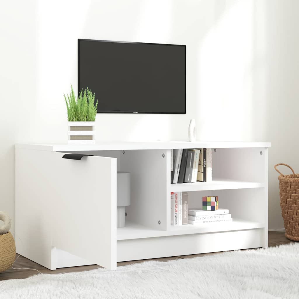Vidaxl tv-meubel 80x35x36,5 cm bewerkt hout wit
