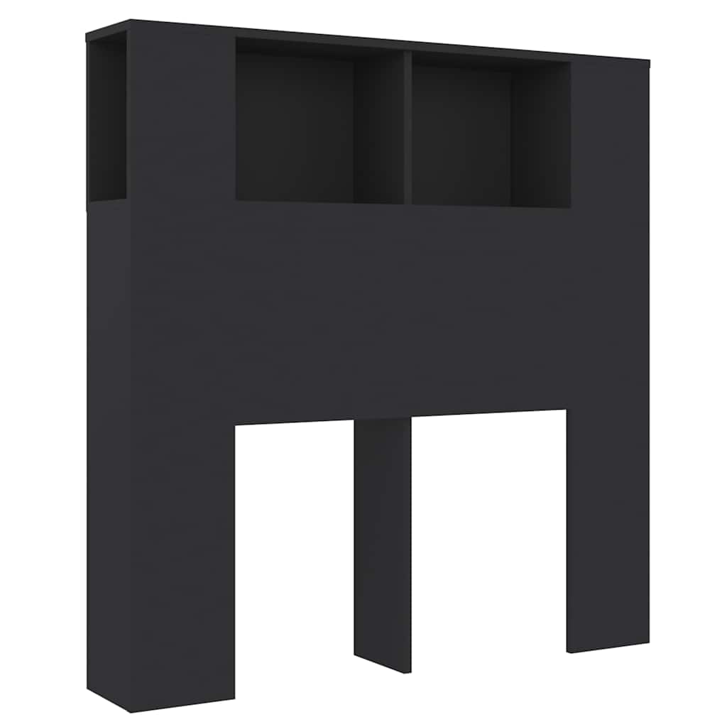 Vidaxl hoofdbordkast 100x18,5x102,5 cm zwart