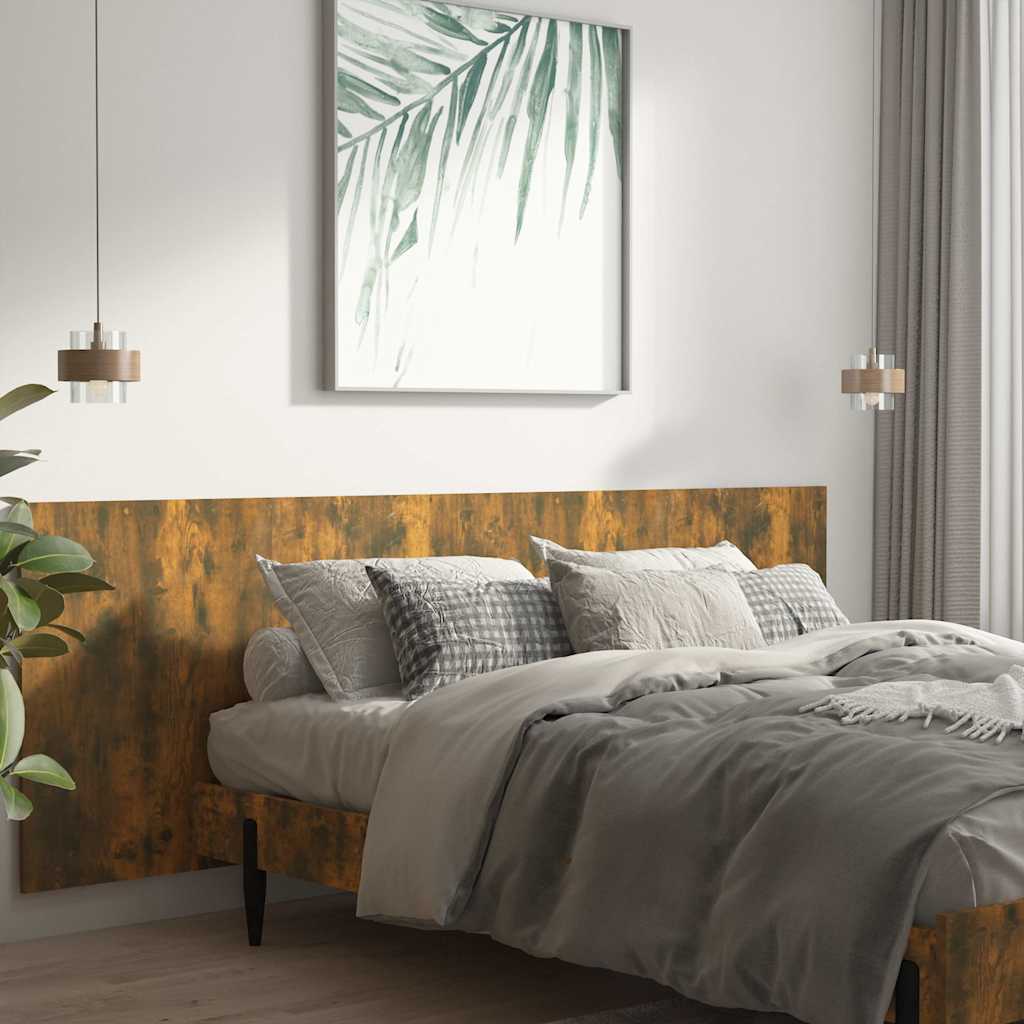 Vidaxl hoofdbord wandmodel 240x1,5x80 cm bewerkt hout gerookt eiken