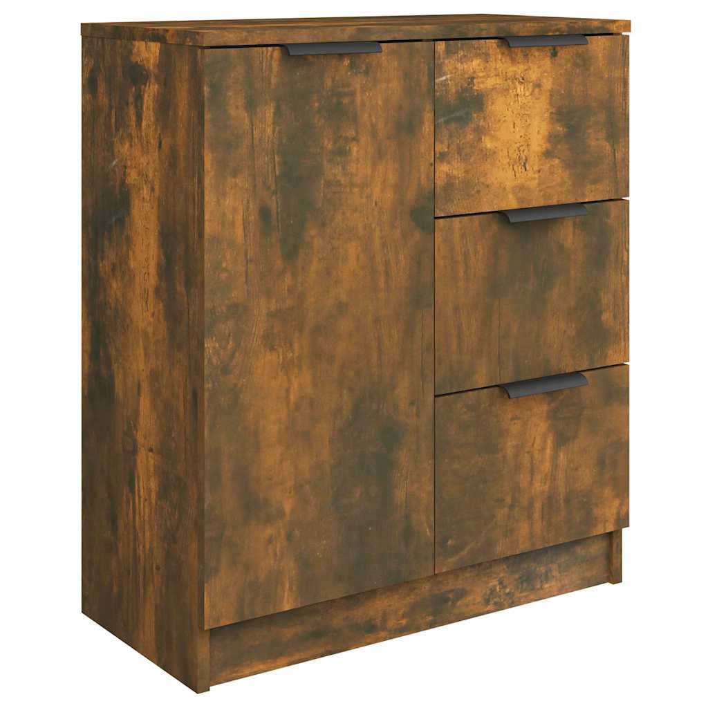Vidaxl dressoir 60x30x70 cm bewerkt hout gerookt eikenkleurig