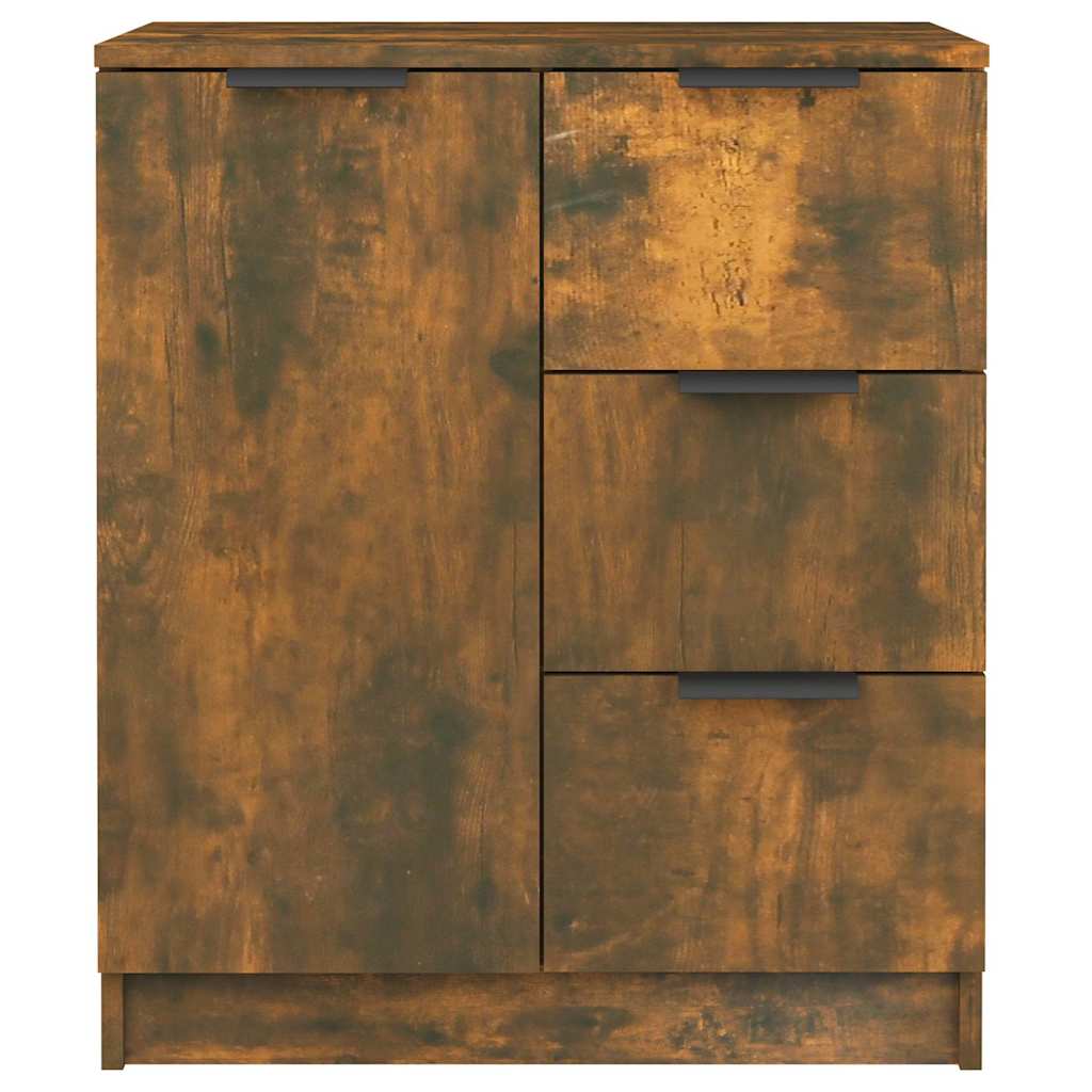 Vidaxl dressoir 60x30x70 cm bewerkt hout gerookt eikenkleurig