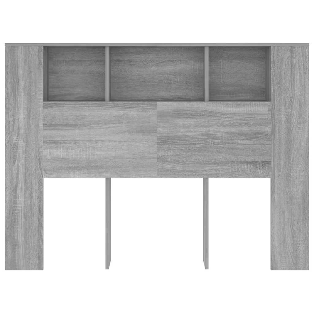 Vidaxl hoofdbordkast 140x18,5x104,5 cm grijs sonoma eikenkleurig