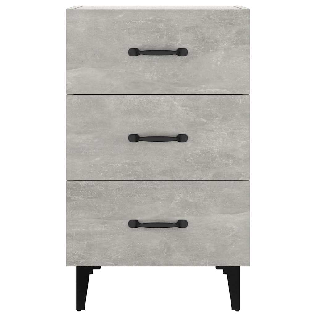 Vidaxl nachtkastje 40x40x66 cm bewerkt hout betongrijs