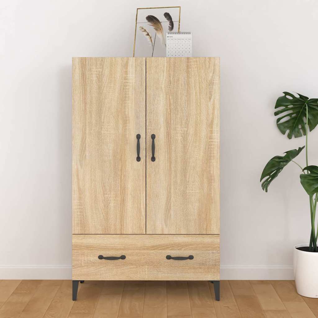 Vidaxl hoge kast 70x31x115 cm bewerkt hout sonoma eikenkleurig