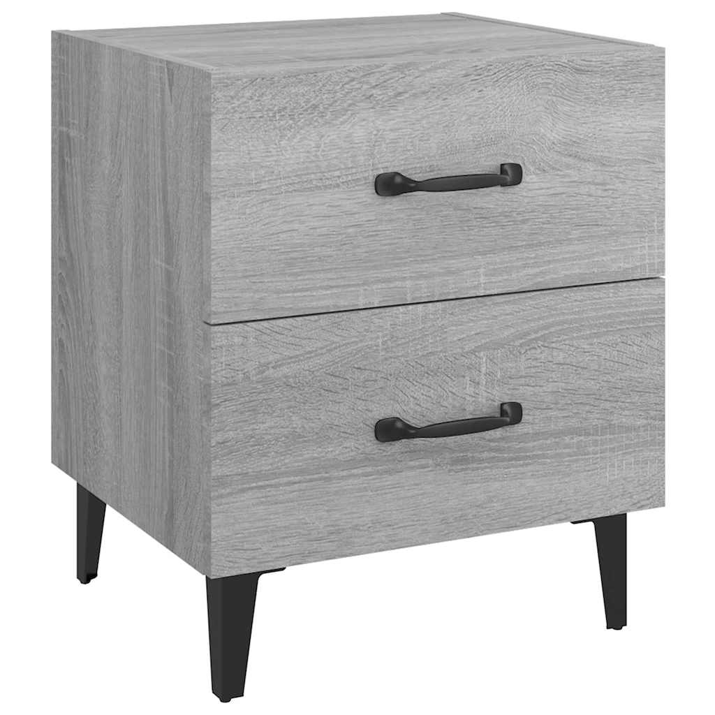 Vidaxl nachtkastje 40x35x47,5 cm grijs sonoma eikenkleurig