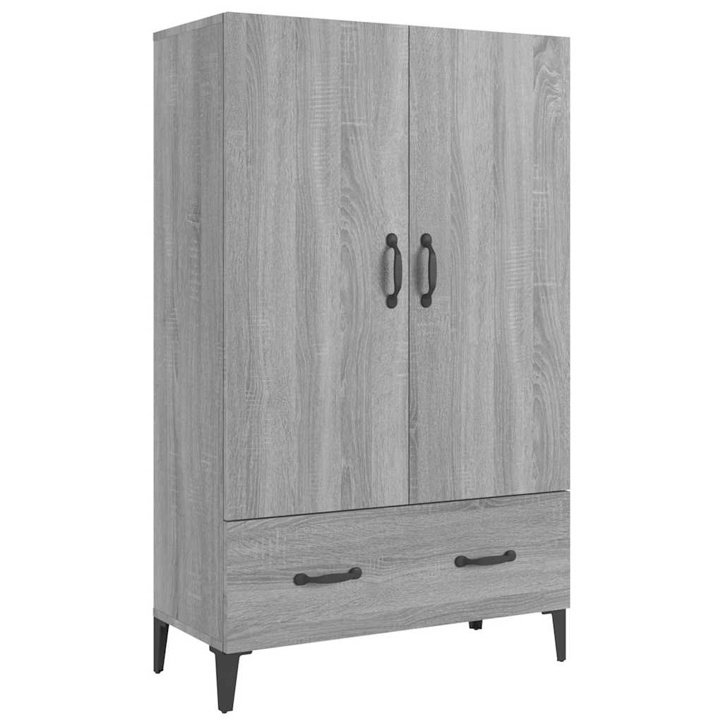 Vidaxl hoge kast 70x31x115 cm bewerkt hout grijs sonoma eikenkleurig