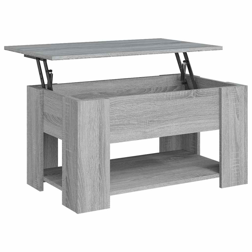 Vidaxl salontafel 79x49x41 cm bewerkt hout grijs sonoma eikenkleurig