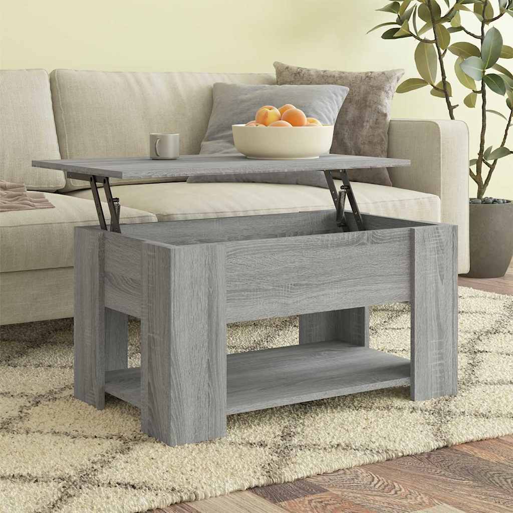 Vidaxl salontafel 79x49x41 cm bewerkt hout grijs sonoma eikenkleurig