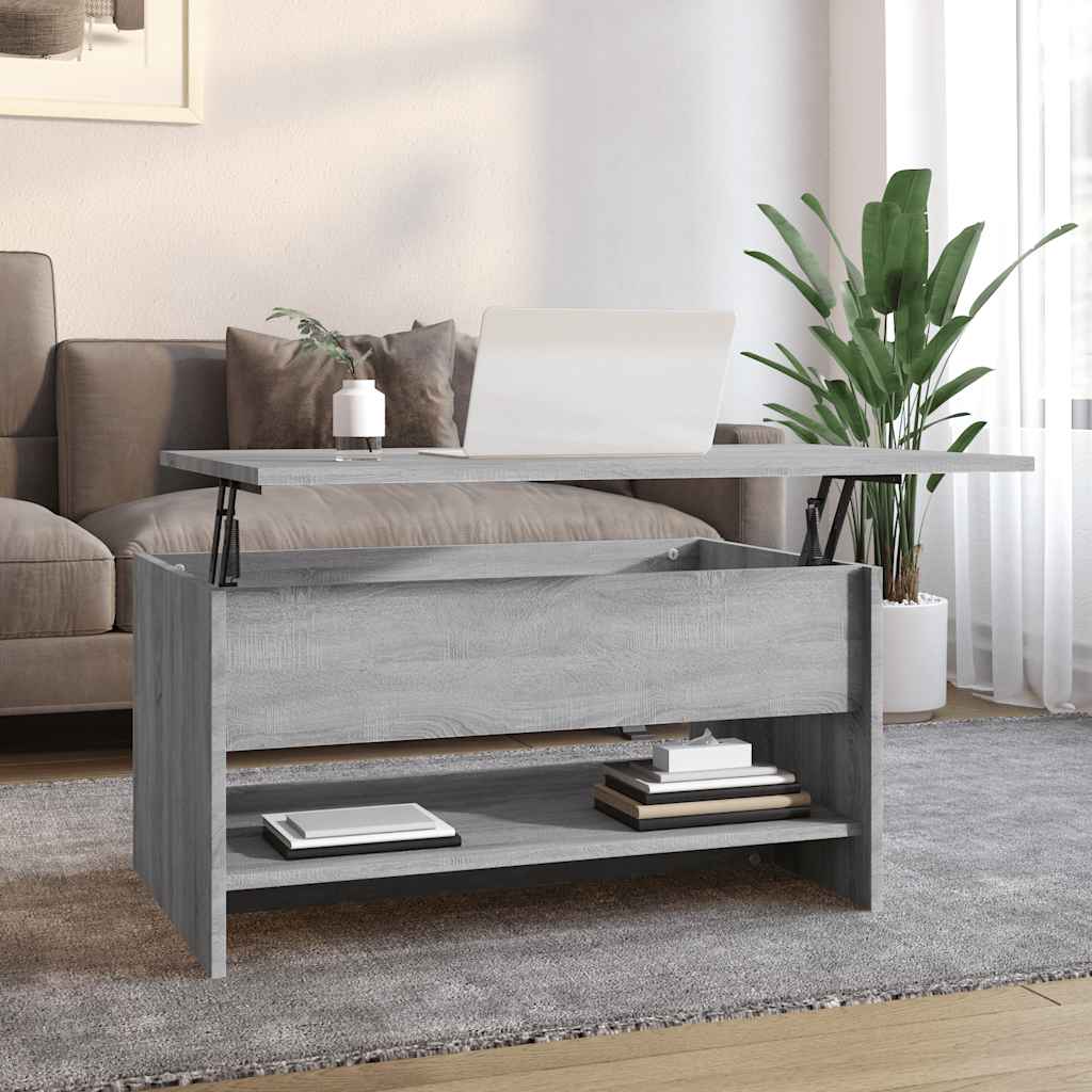 Vidaxl salontafel 80x50x40 cm bewerkt hout grijs sonoma eiken