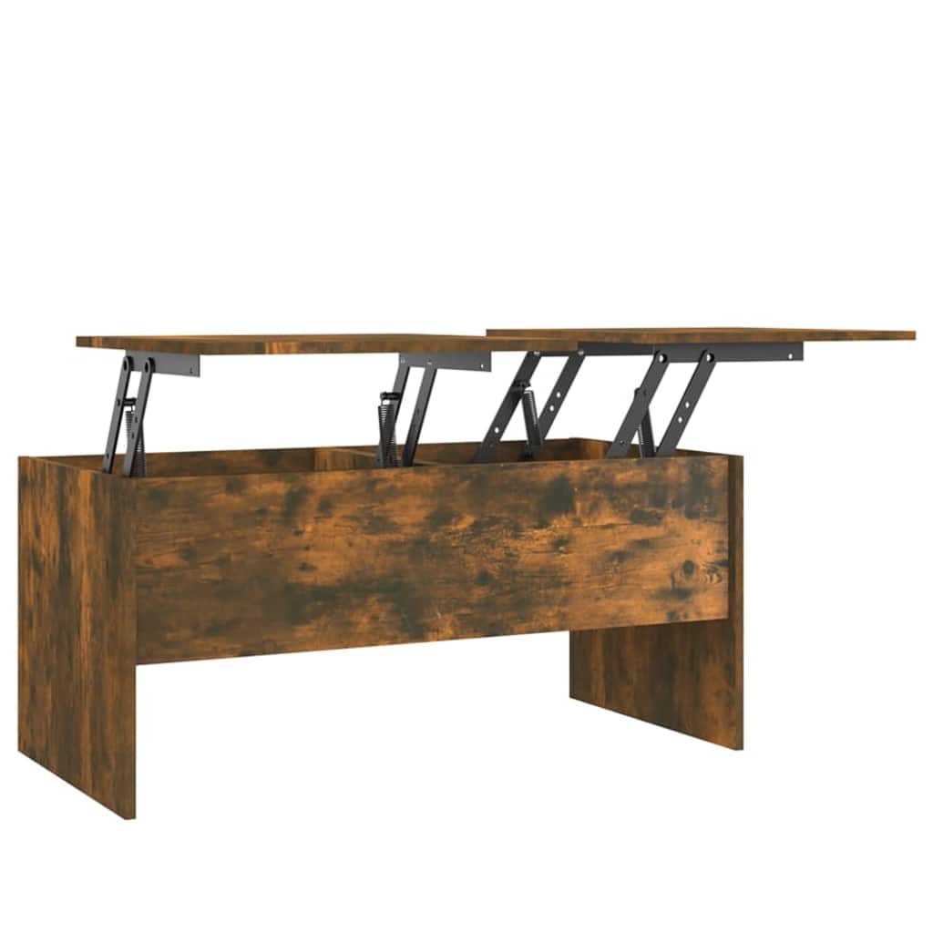 Vidaxl salontafel 102x50,5x46,5 cm bewerkt hout gerookt eikenkleurig