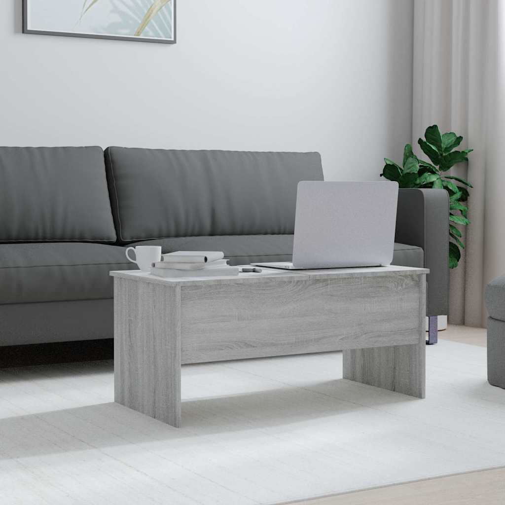 Vidaxl salontafel 102x50,5x46,5 cm bewerkt hout grijs sonoma eiken