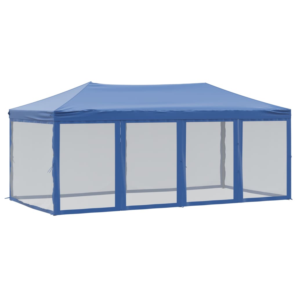 Vidaxl Partytent faltbar mit Seitenwänden 3x6 m blau