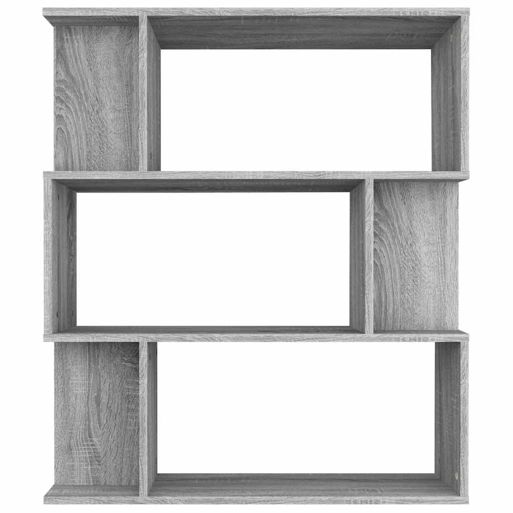Vidaxl boekenkast kamerscherm 80x24x96 cm bewerkt hout grijs sonoma