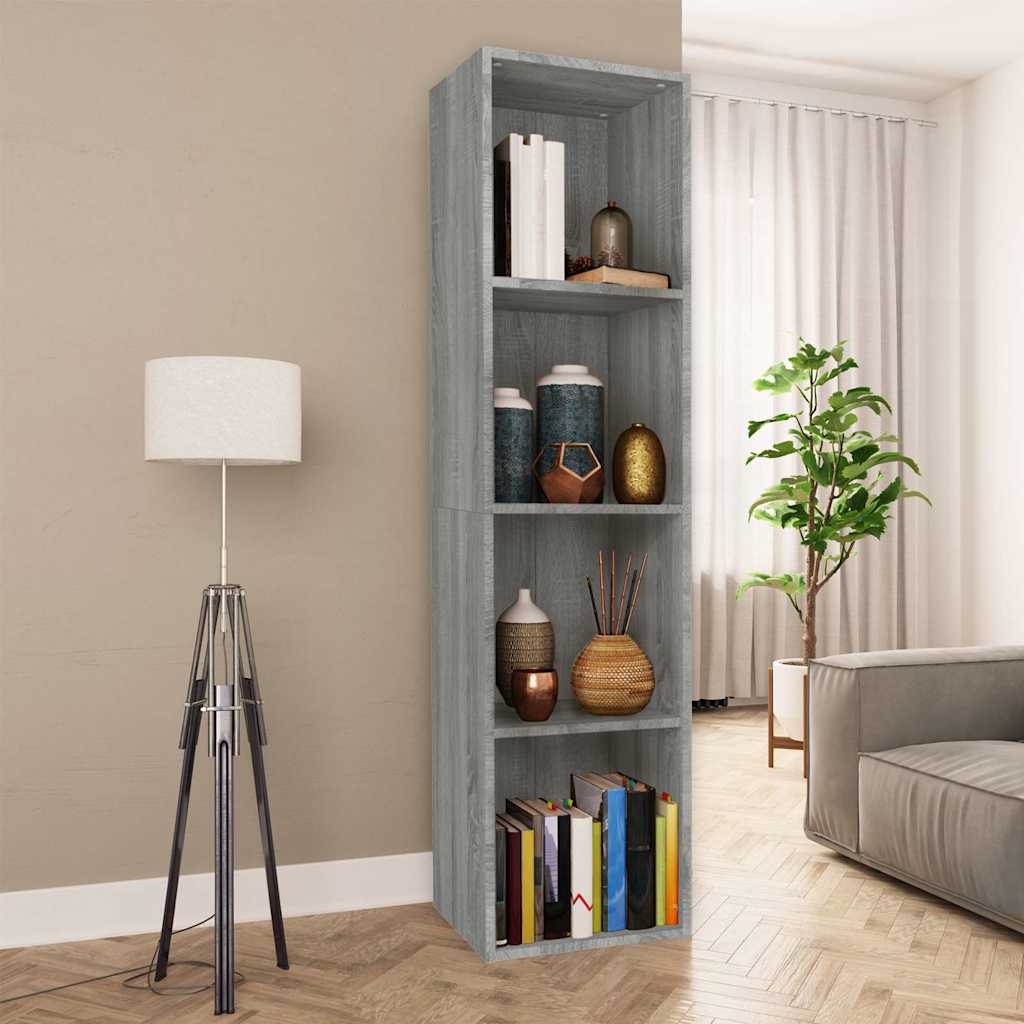 Vidaxl boekenkast tv-meubel 36x30x143 cm grijs sonoma eikenkleurig