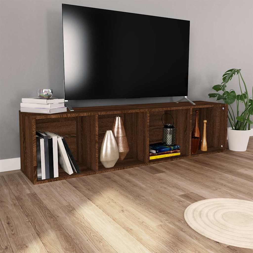 Vidaxl boekenkast tv-meubel 36x30x143 cm bruin eikenkleur