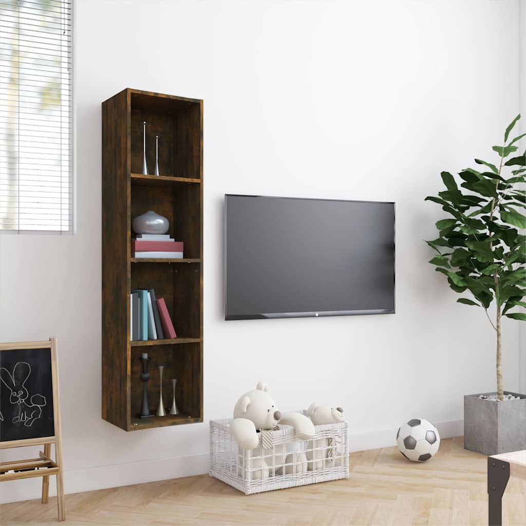 Vidaxl boekenkast tv-meubel 143x30x36 cm bewerkt hout gerookt eiken
