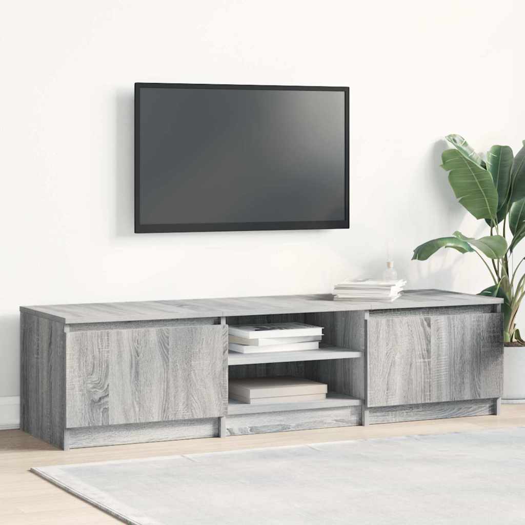 Vidaxl tv-meubel 140x40x35,5 cm bewerkt hout grijs sonoma eikenkleurig