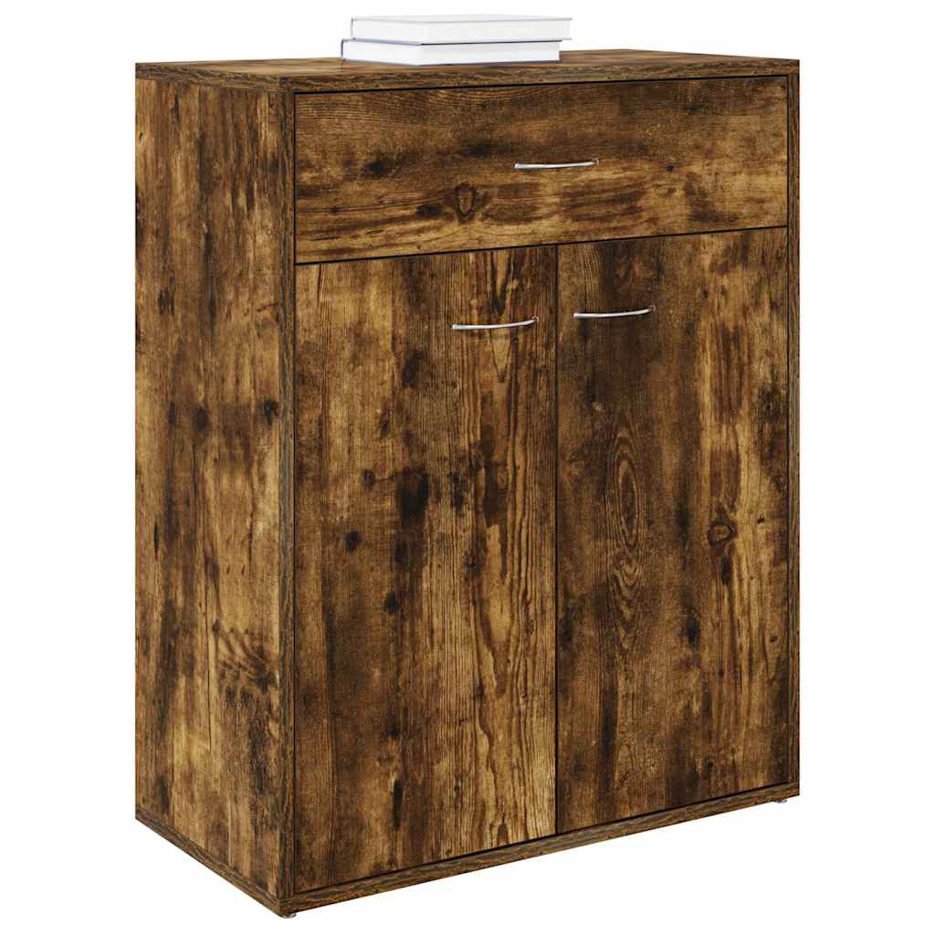 Vidaxl dressoir 60x30x75 cm bewerkt hout gerookt eikenkleurig