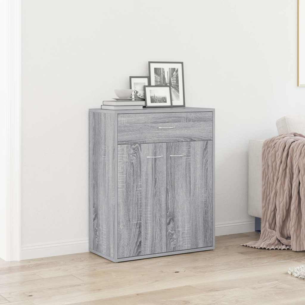 Vidaxl dressoir 60x30x75 cm bewerkt hout grijs sonoma eikenkleurig