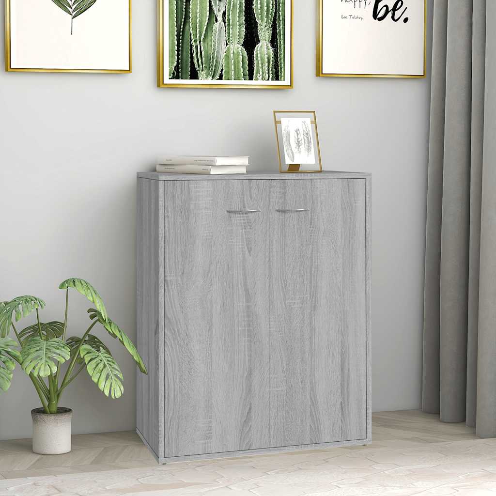 Vidaxl dressoir 60x30x75 cm bewerkt hout grijs sonoma eikenkleurig