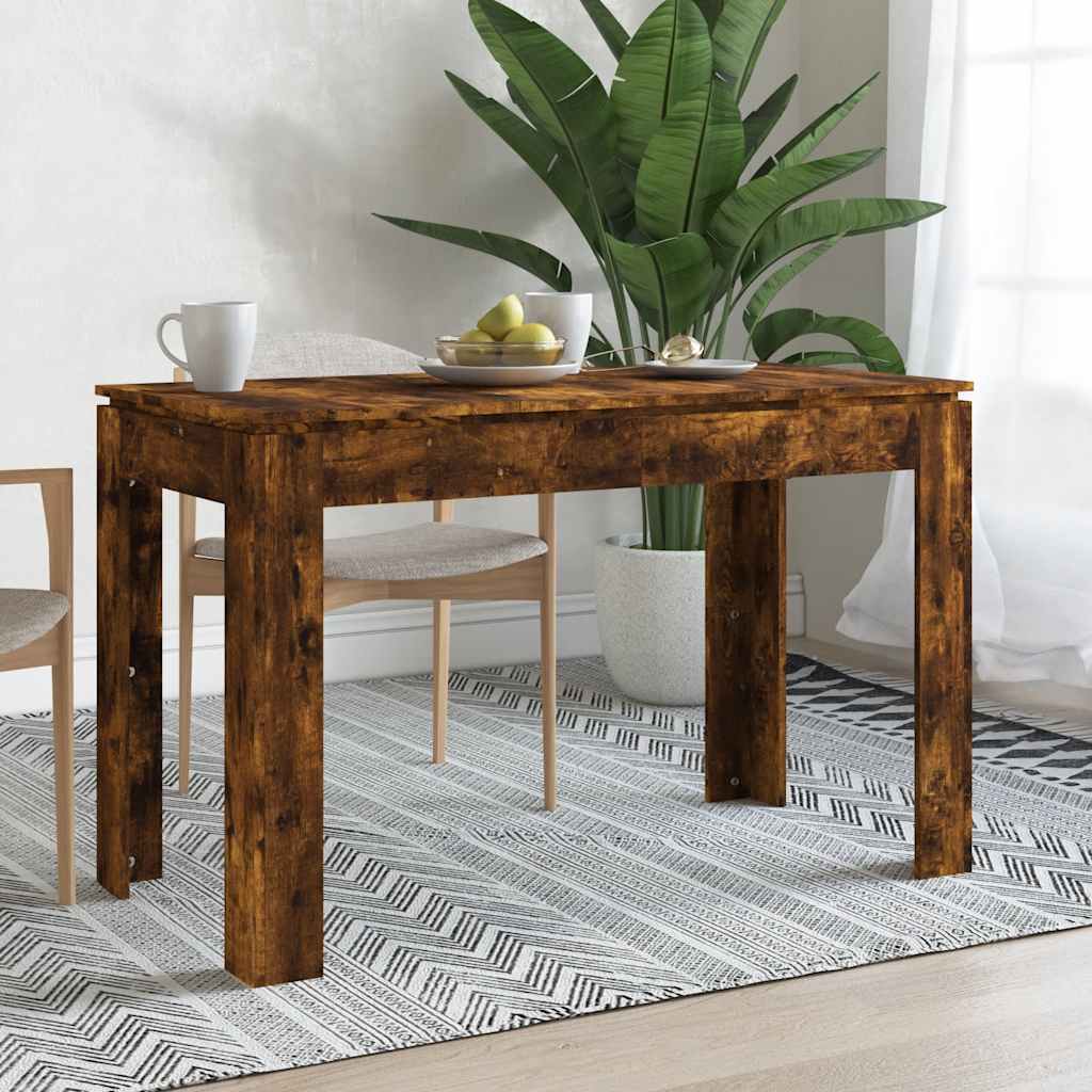 Vidaxl eettafel 120x60x76 cm bewerkt hout gerookt eikenkleurig