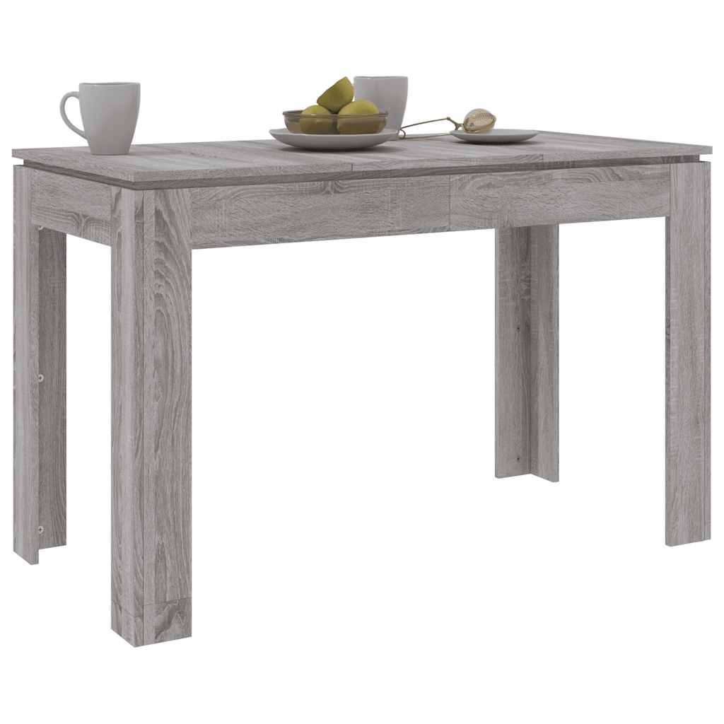 Vidaxl eettafel 120x60x76 cm bewerkt hout grijs sonoma eikenkleurig