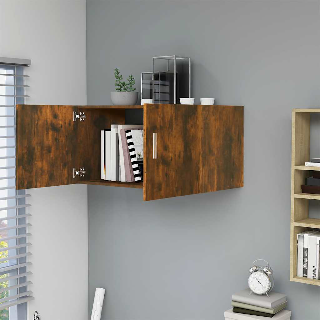 Vidaxl hangkast 80x39x40 cm bewerkt hout gerookt eikenkleurig