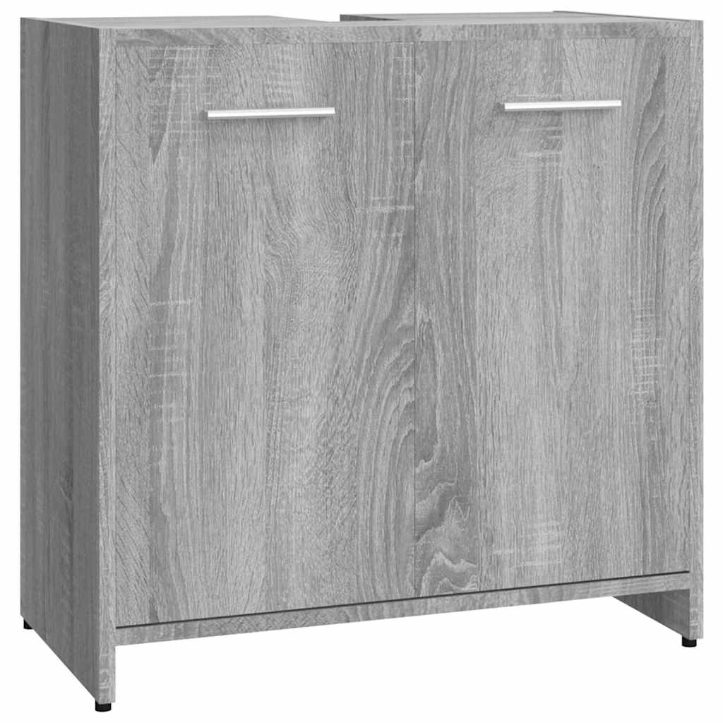 Vidaxl badkamerkast 60x33x60 cm bewerkt hout grijs sonoma eikenkleurig