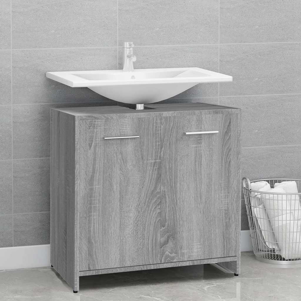 Vidaxl badkamerkast 60x33x60 cm bewerkt hout grijs sonoma eikenkleurig