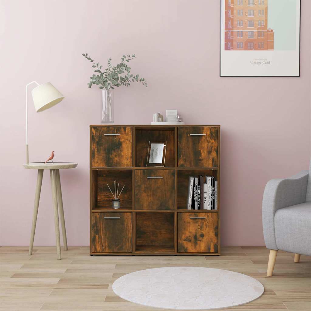 Vidaxl boekenkast 90x30x90 cm bewerkt hout gerookt eikenkleurig