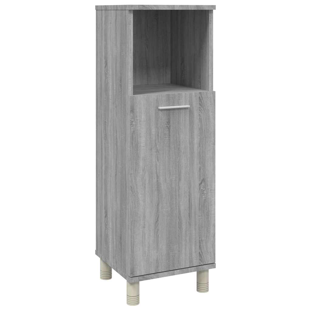 Vidaxl badkamerkast 30x30x95 cm bewerkt hout grijs sonoma eikenkleurig