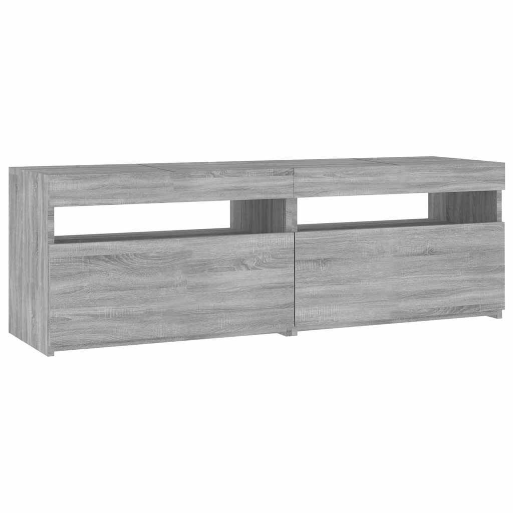 Vidaxl tv-meubel met led-verlichting 120x35x40 cm grijs sonoma eiken