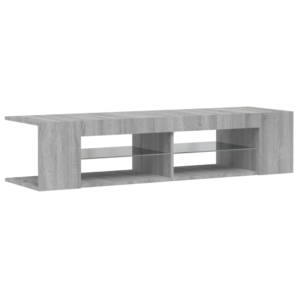Vidaxl tv-meubel met led-verlichting 135x39x30 cm grijs sonoma eiken