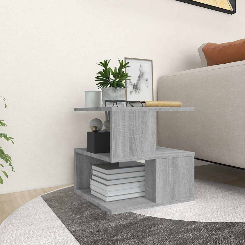 Vidaxl bijzettafel 40x40x40 cm bewerkt hout grijs sonoma eikenkleurig
