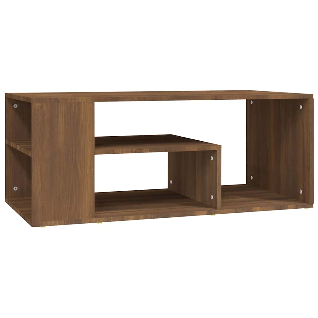 Vidaxl salontafel 100x50x40 cm bewerkt hout bruineiken