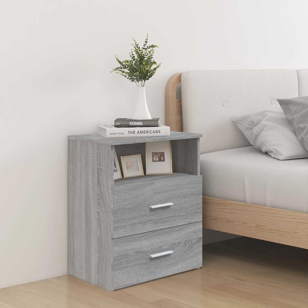 Vidaxl nachtkastje 50x32x60 cm grijs sonoma eikenkleurig
