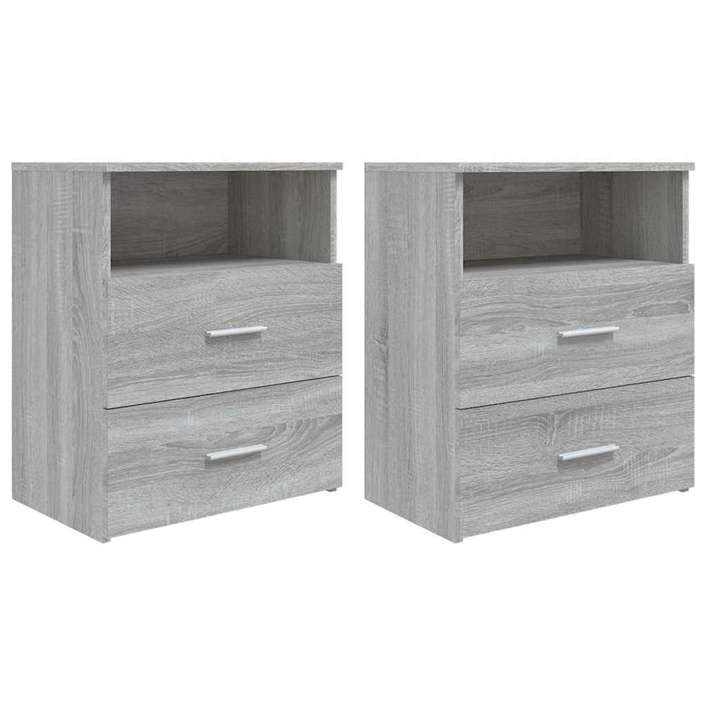 Vidaxl nachtkastjes 2 st 50x32x60 cm grijs sonoma eikenkleurig