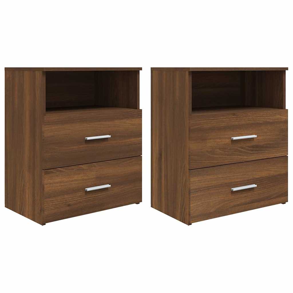 Vidaxl nachtkastjes 2 st 50x32x60 cm bruin eikenkleur