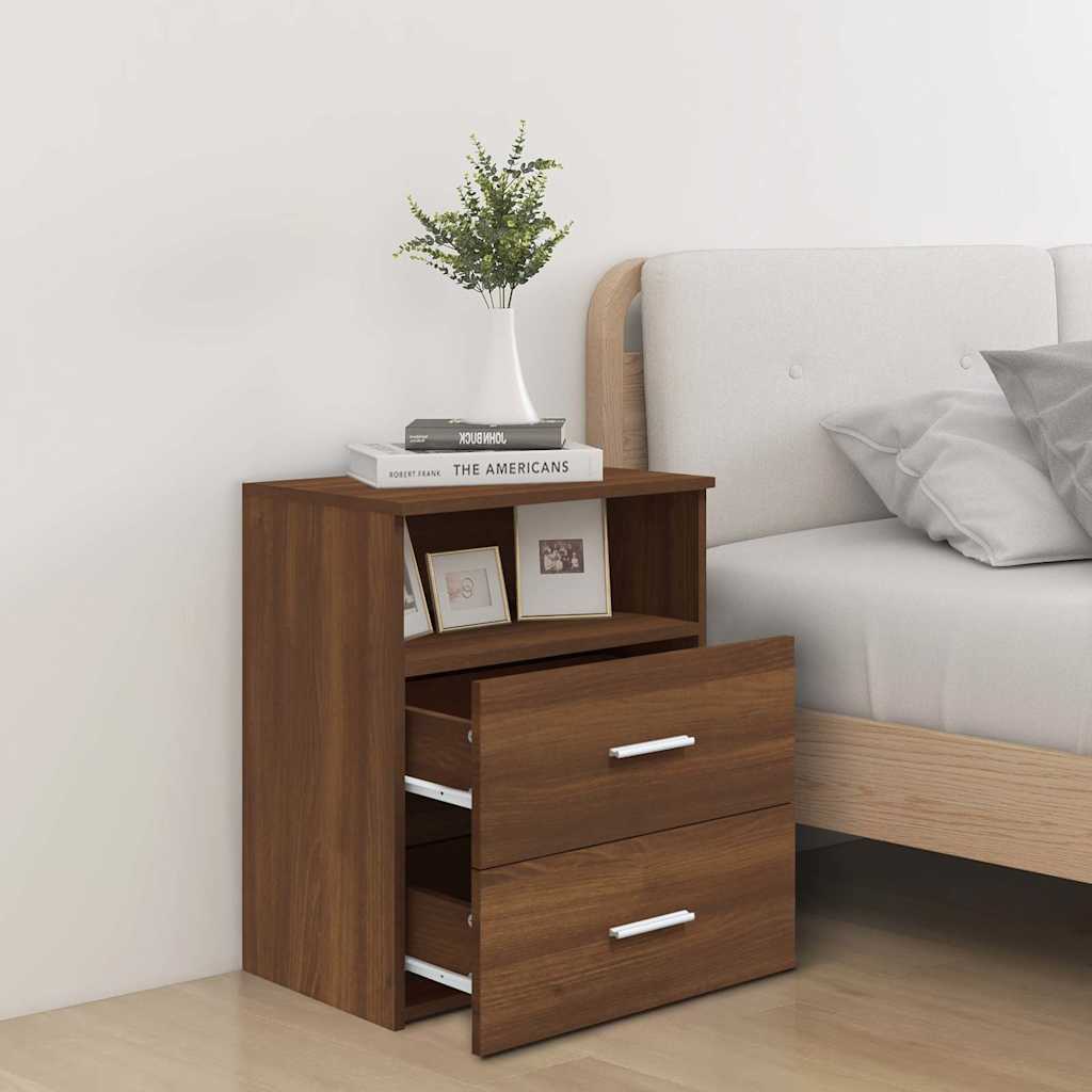 Vidaxl nachtkastjes 2 st 50x32x60 cm bruin eikenkleur