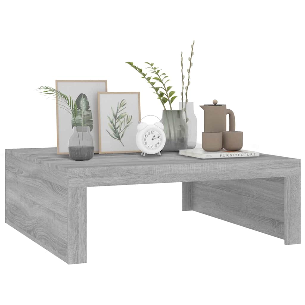 Vidaxl salontafel 100x100x35 cm bewerkt hout grijs sonoma eikenkleurig