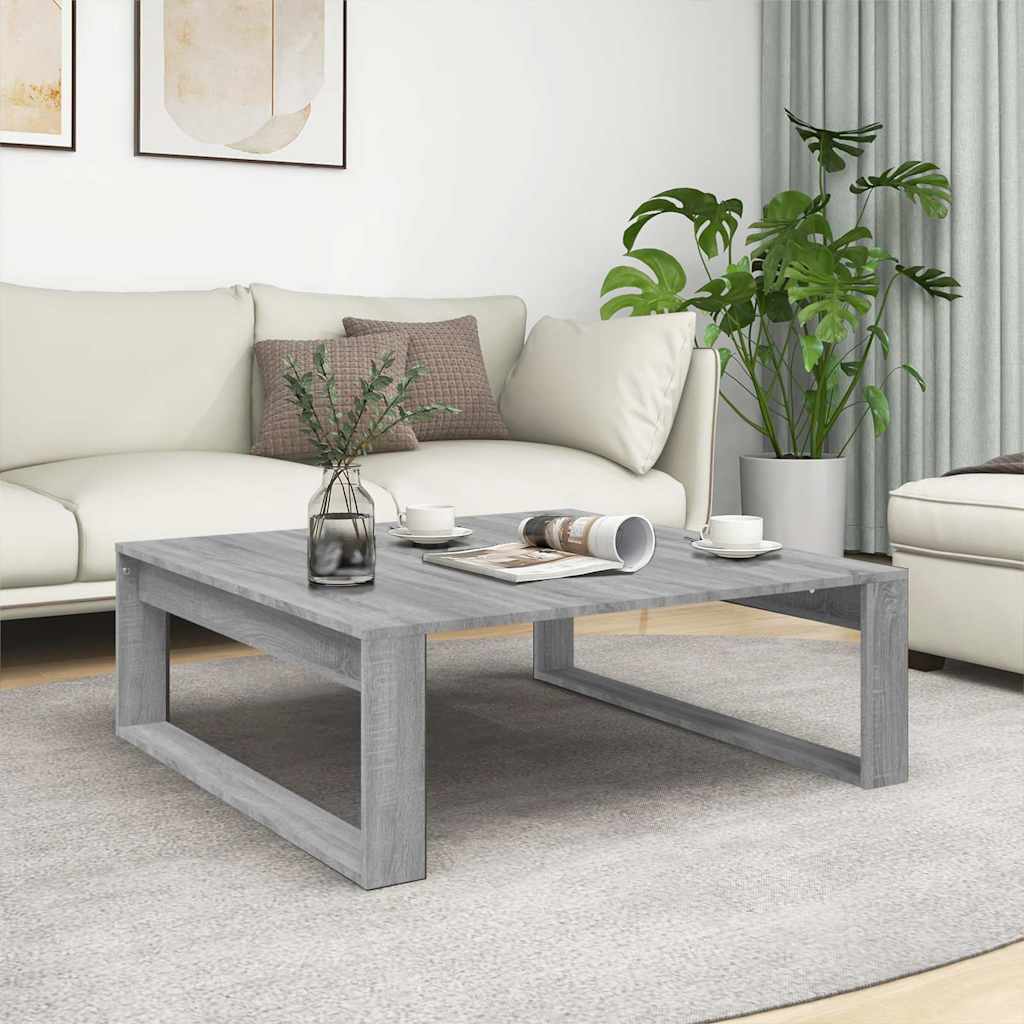 Vidaxl salontafel 100x100x35 cm bewerkt hout grijs sonoma eikenkleurig