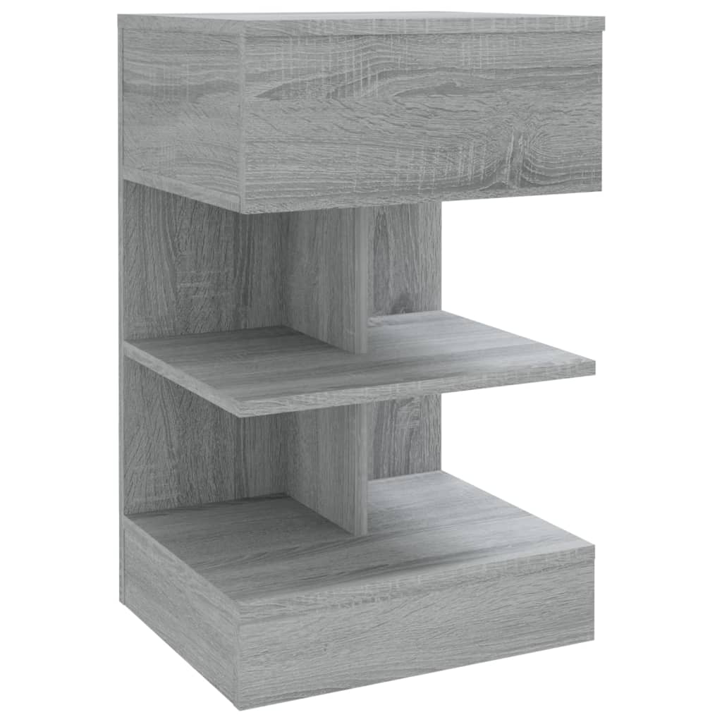Vidaxl nachtkastjes 2 st 40x35x65 cm bewerkt hout grijs sonoma eiken