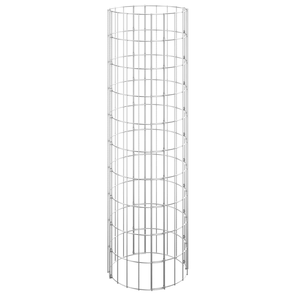 Vidaxl Gabion Pflanzer 3 ST Runde erhöht Ø30x100 cm Stahl