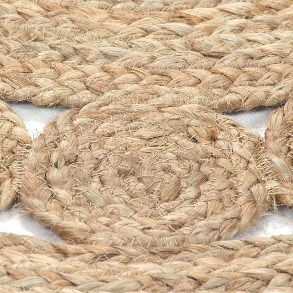 VidaXL-Teppich mit Design rund 240 cm aus gewebter Jute